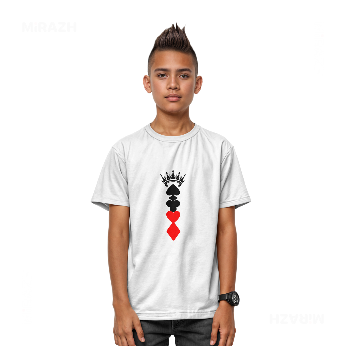 RoyalSuitStack Youth T Shirt 03 White
