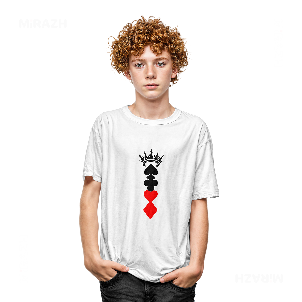 RoyalSuitStack Youth T Shirt 05 White