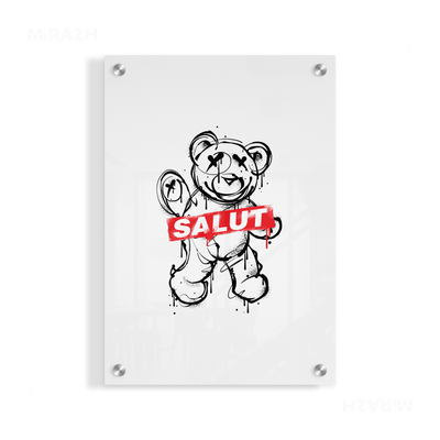 SalutRebelBear Acrylic Print 01