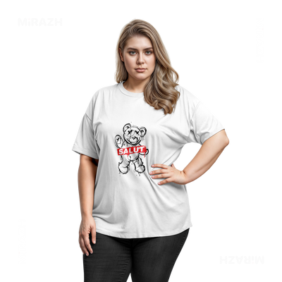 SalutRebelBear Adult T Shirt 03 White