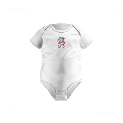 SalutRebelBear Baby Onesies 01 White