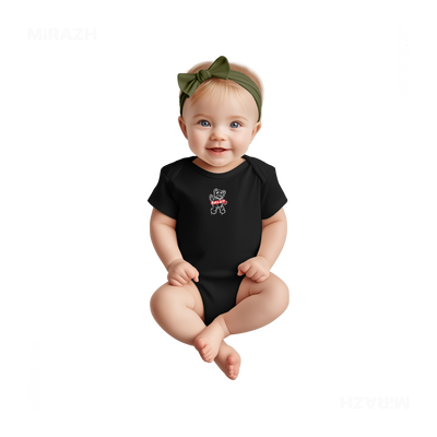 SalutRebelBear Baby Onesies 02 Black