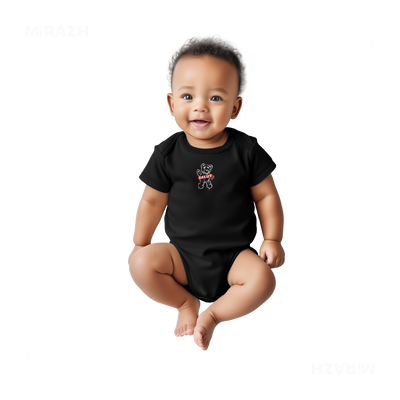 SalutRebelBear Baby Onesies 05 Black