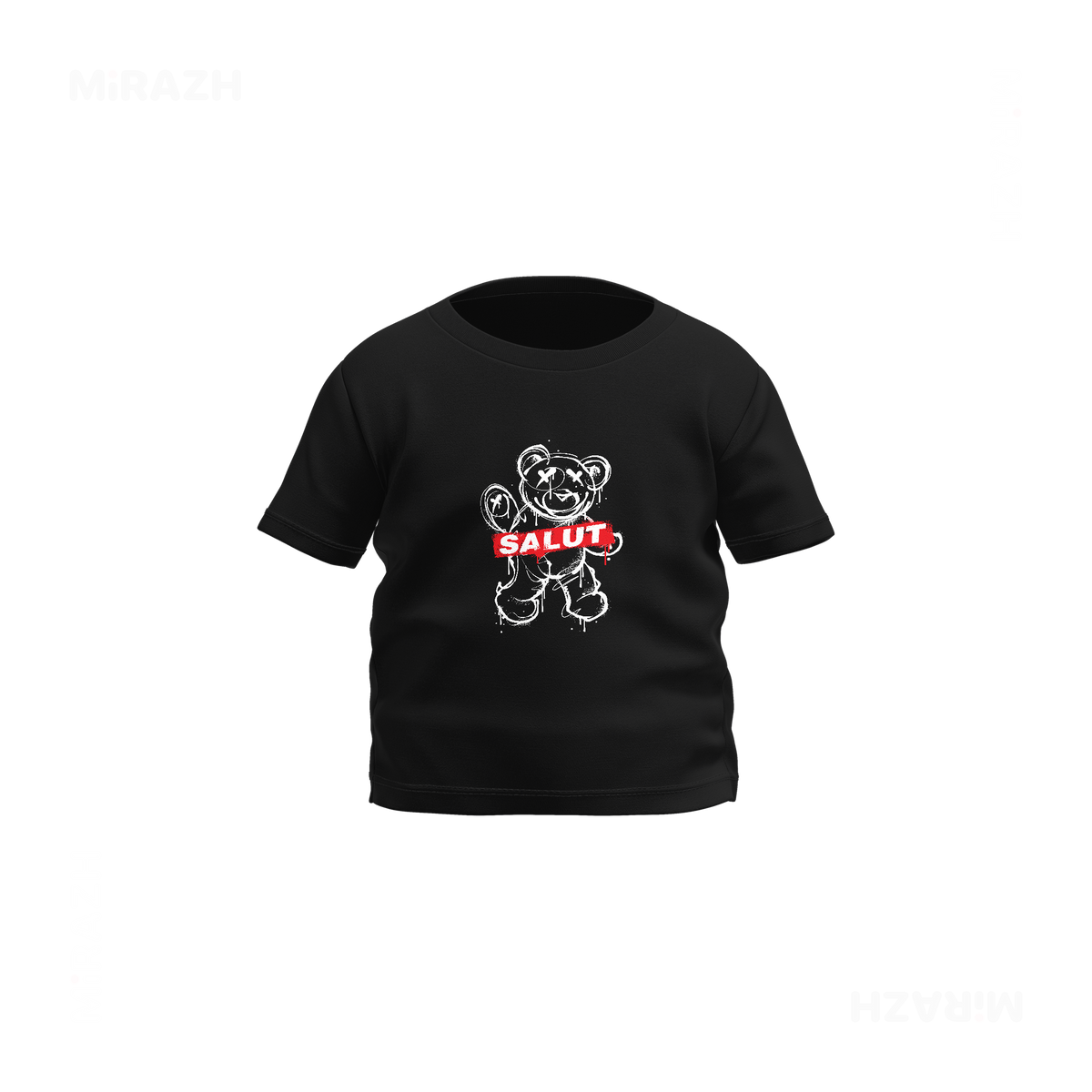 SalutRebelBear Baby T Shirt 01 Black