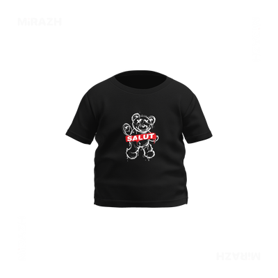 SalutRebelBear Baby T Shirt 01 Black
