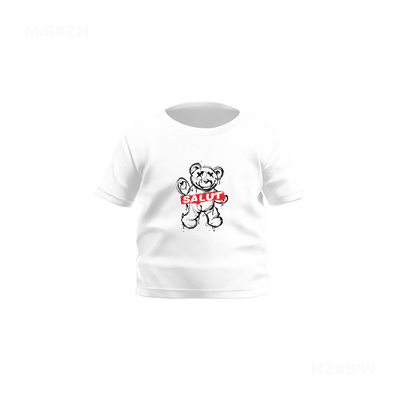 SalutRebelBear Baby T Shirt 01 White