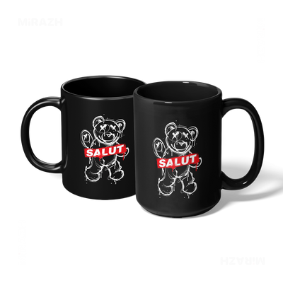 SalutRebelBear Ceramic Mug 07 Black