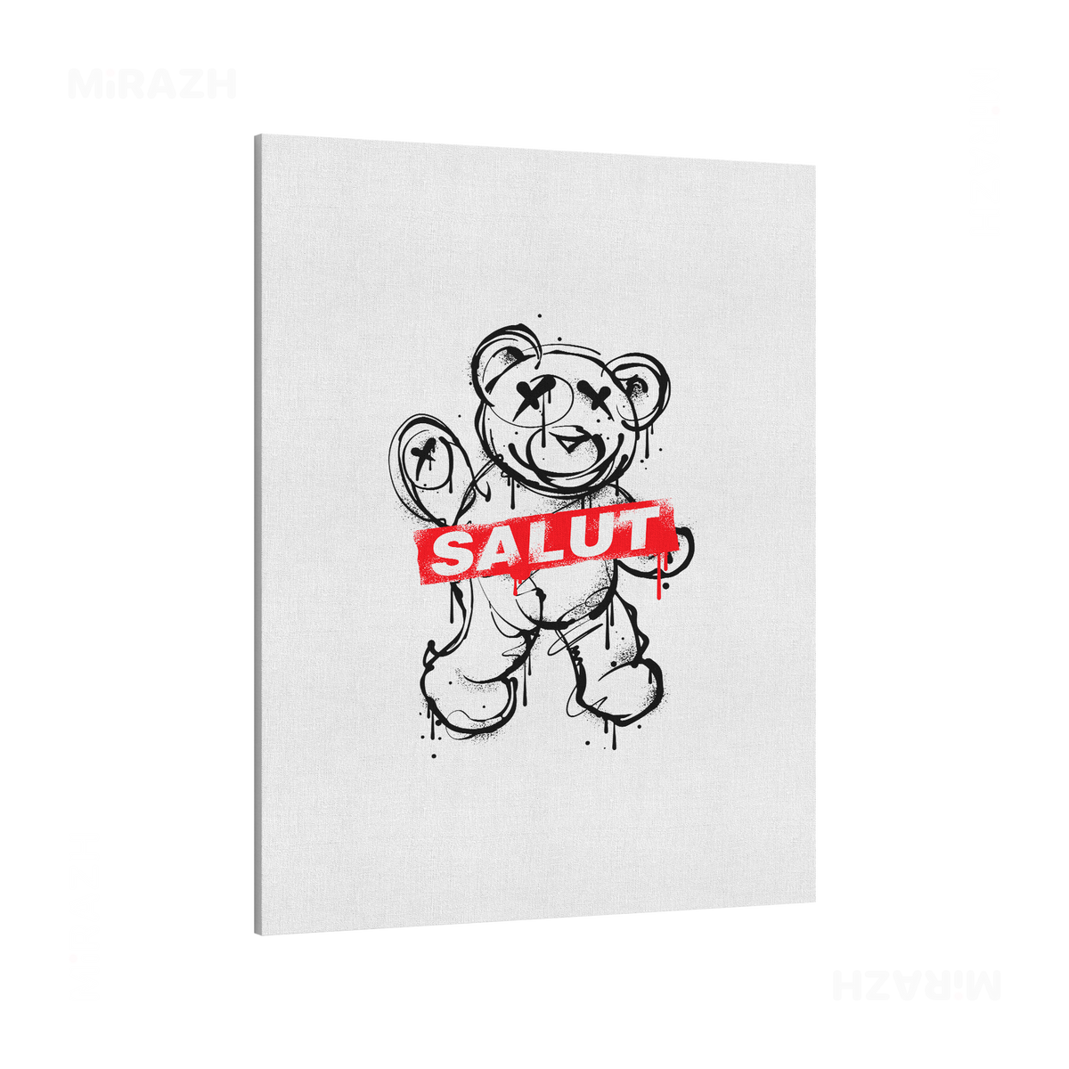 SalutRebelBear Frameless Canvas 01
