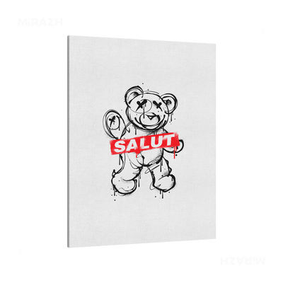 SalutRebelBear Frameless Canvas 01
