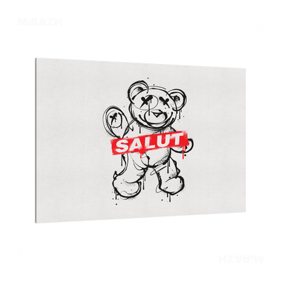 SalutRebelBear Frameless Canvas 03