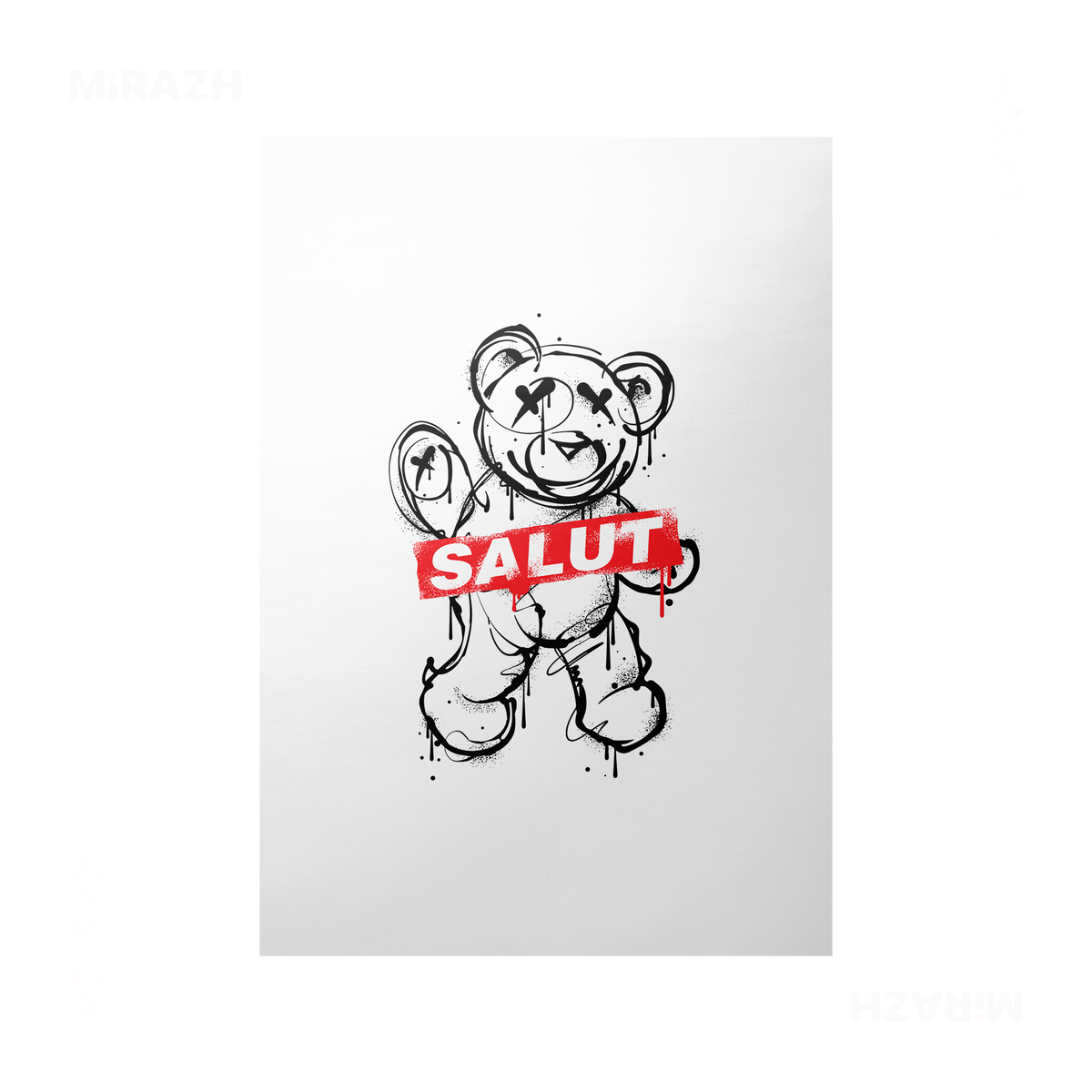 SalutRebelBear Frameless Poster 01 Matte