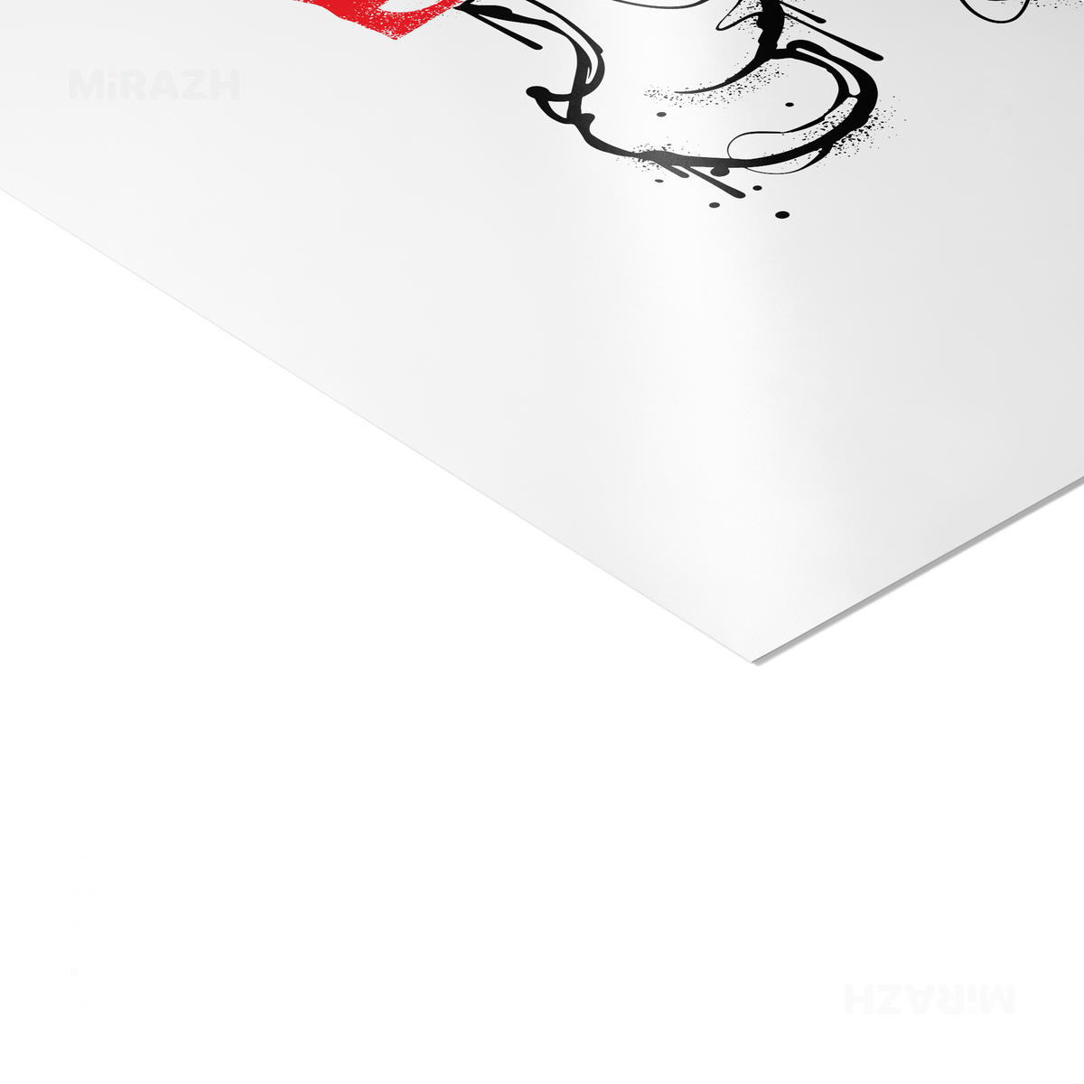 SalutRebelBear Frameless Poster 02 Semi Glossy