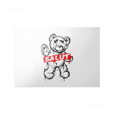 SalutRebelBear Frameless Poster 03 Semi Glossy
