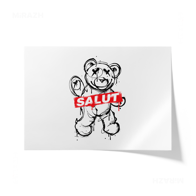 SalutRebelBear Giclee Print 03
