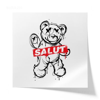 SalutRebelBear Giclee Print 04