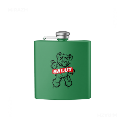 SalutRebelBear Hip Flasks 01 Green