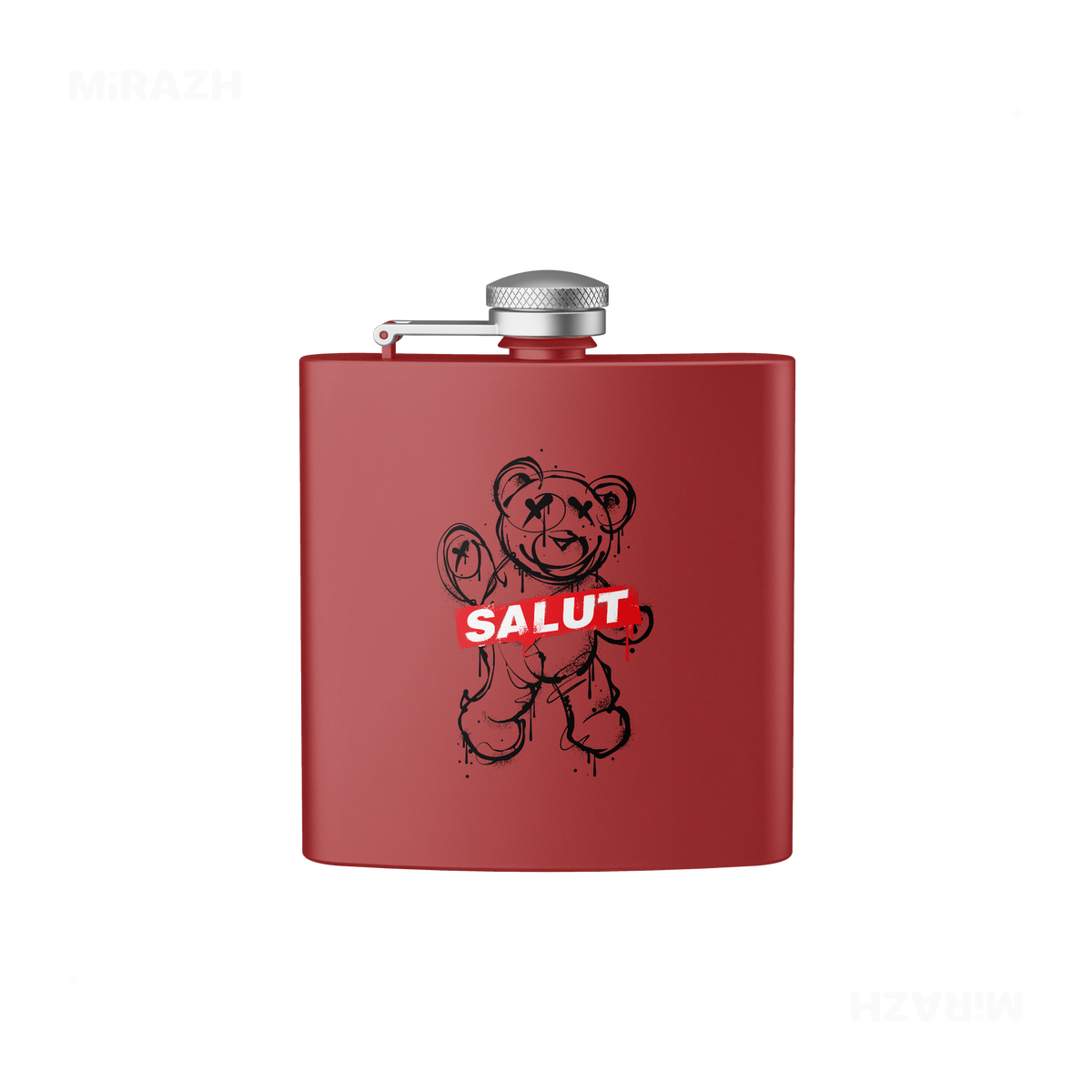 SalutRebelBear Hip Flasks 01 Red