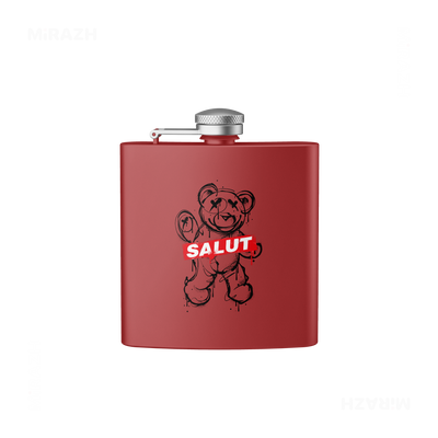 SalutRebelBear Hip Flasks 01 Red