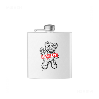 SalutRebelBear Hip Flasks 01 White