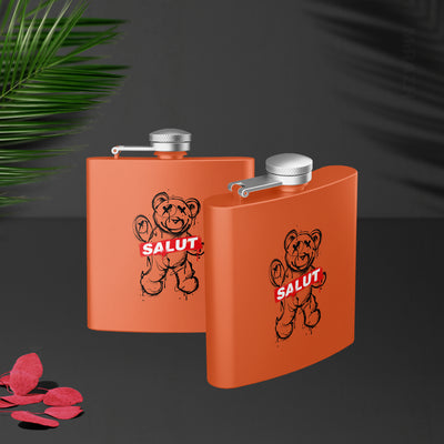SalutRebelBear Hip Flasks 02 Orange
