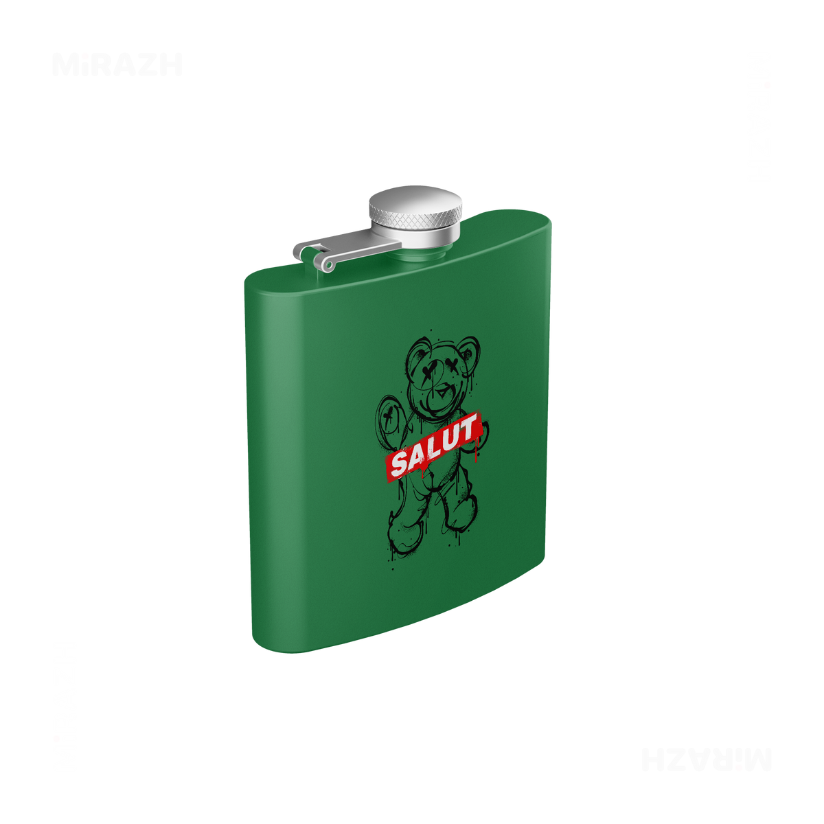 SalutRebelBear Hip Flasks 03 Green