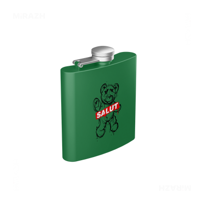 SalutRebelBear Hip Flasks 03 Green