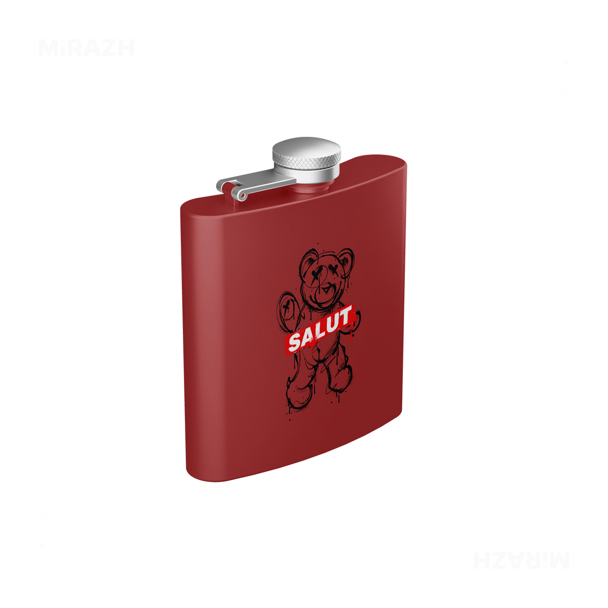 SalutRebelBear Hip Flasks 03 Red