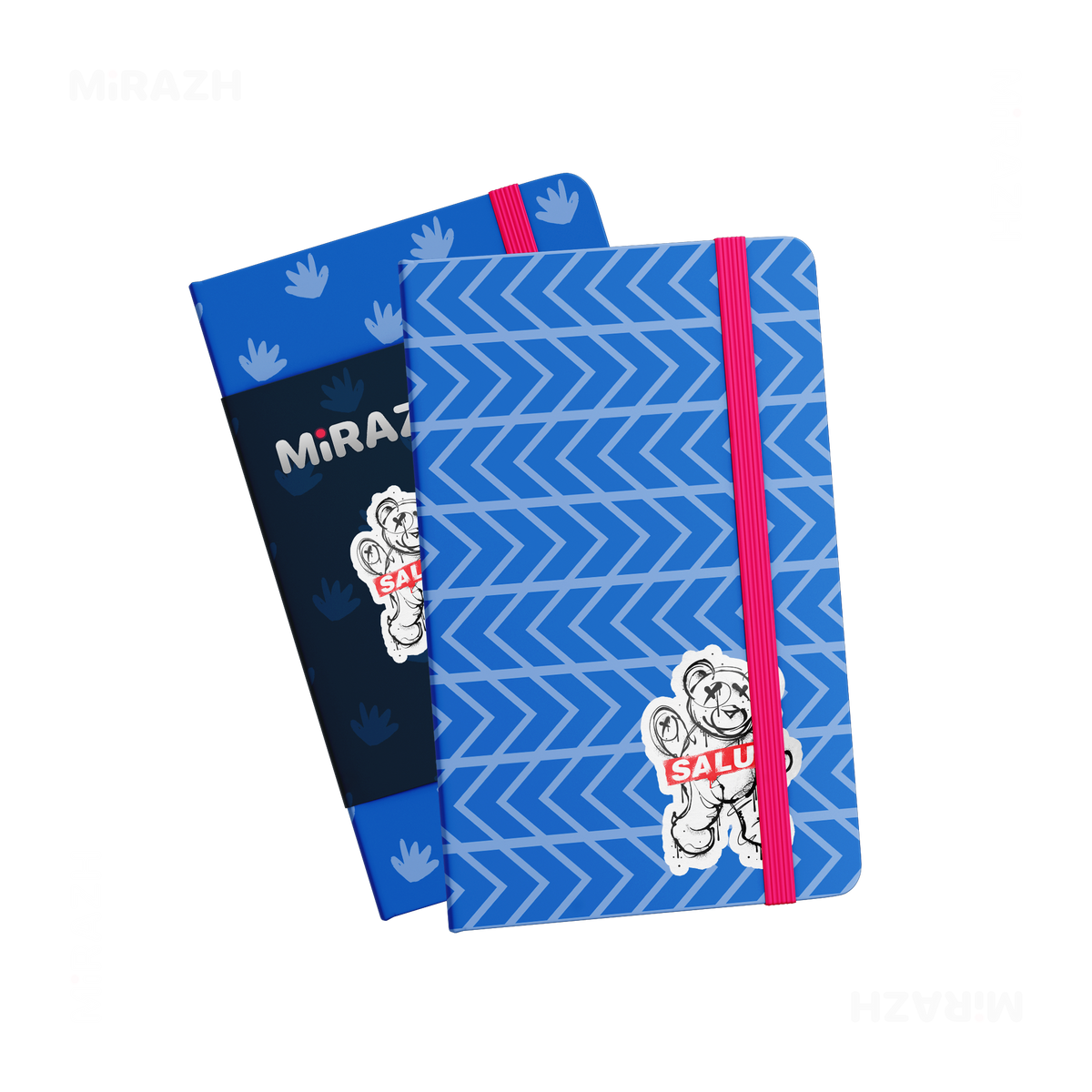 SalutRebelBear Kiss Cut Sticker 03 White