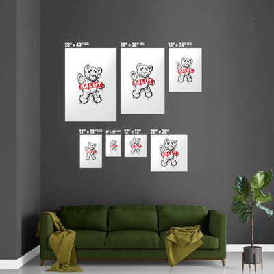 SalutRebelBear Magnetic Hanger Poster 06 Black Wood