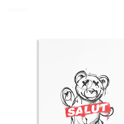 SalutRebelBear Metallic Print 02 Aluminum