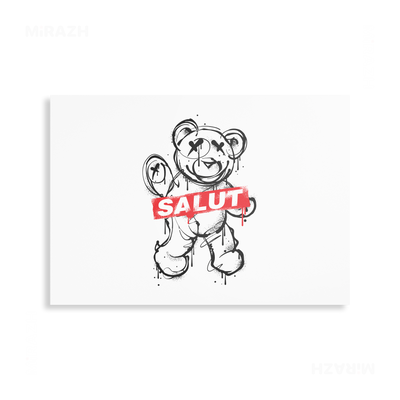 SalutRebelBear Metallic Print 03 Aluminum