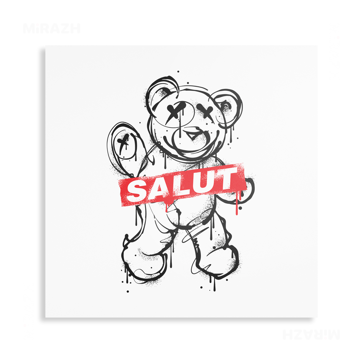 SalutRebelBear Metallic Print 04 Aluminum