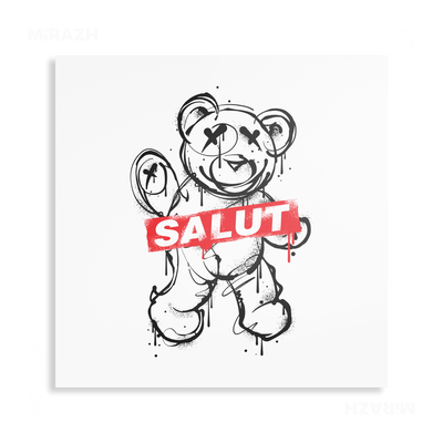 SalutRebelBear Metallic Print 04 Aluminum