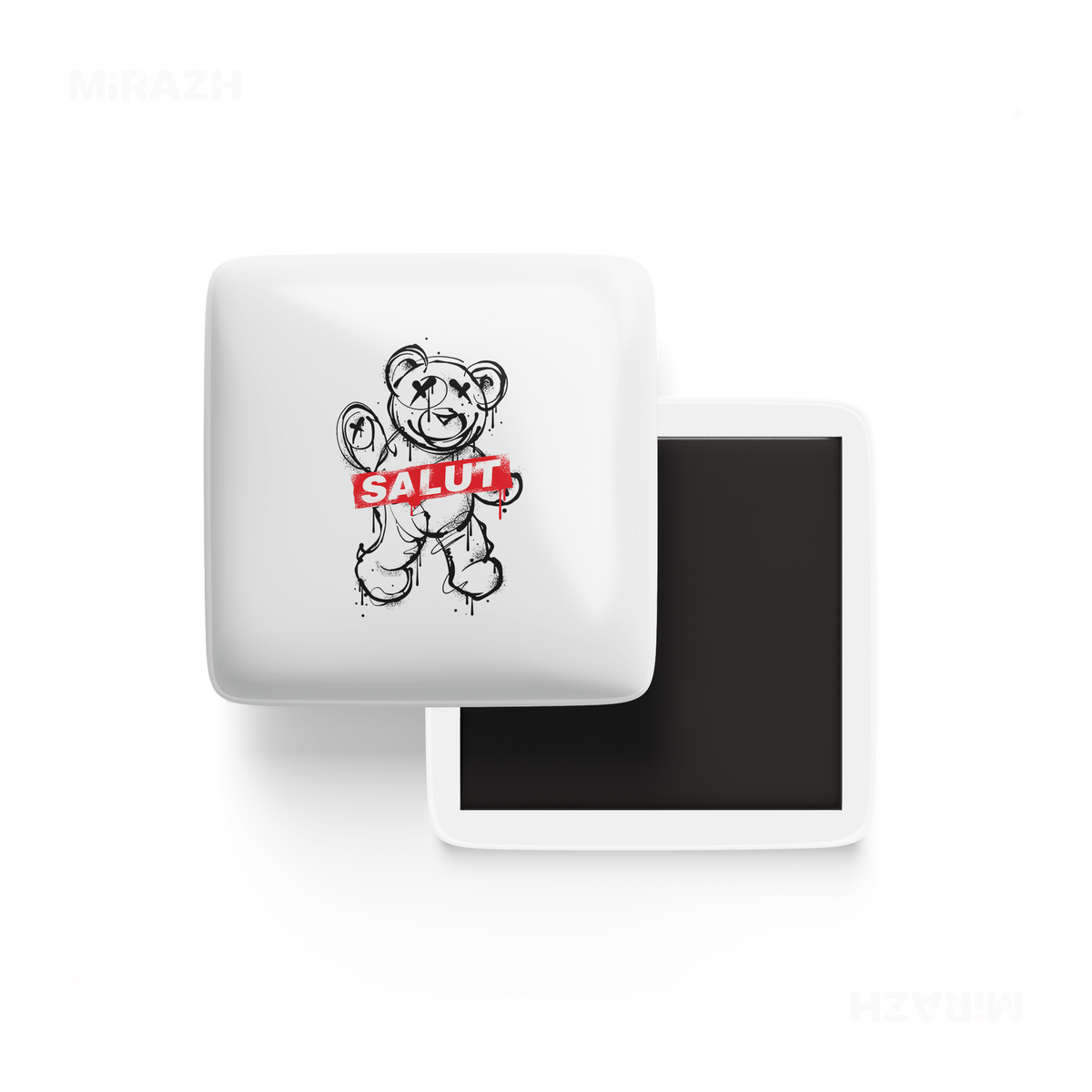 SalutRebelBear Porcelain Magnet 01