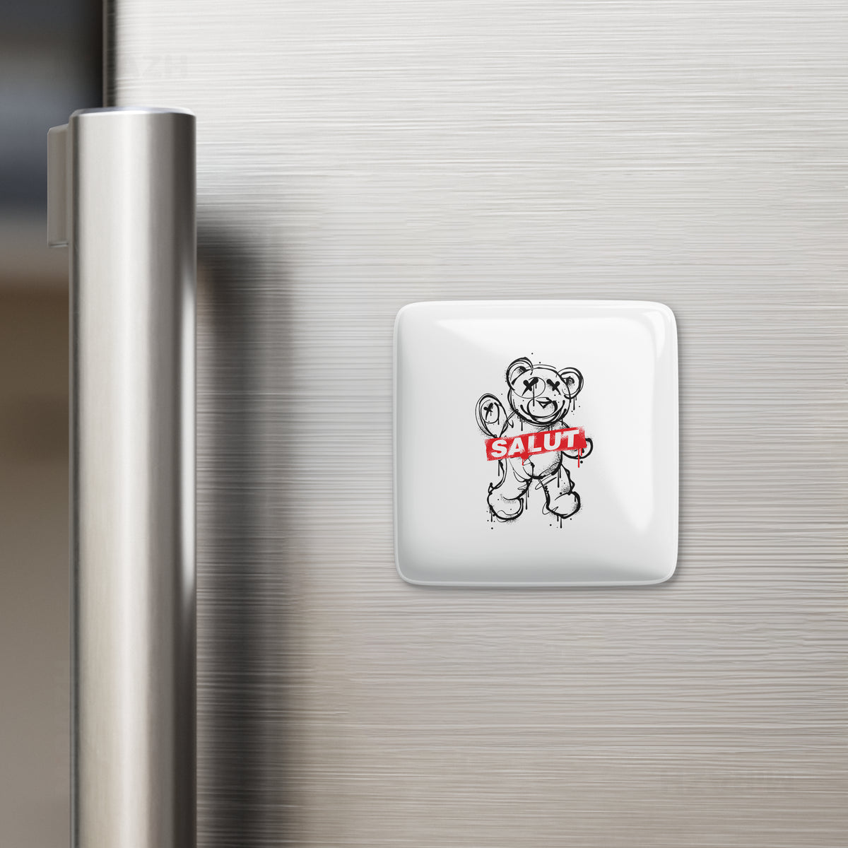 SalutRebelBear Porcelain Magnet 02