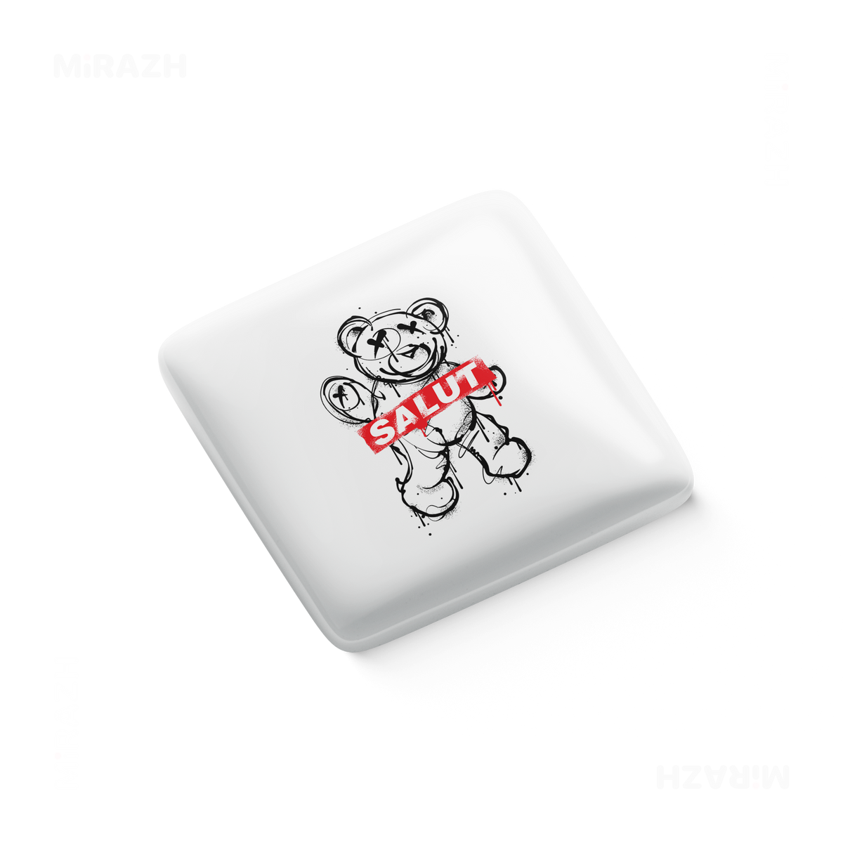 SalutRebelBear Porcelain Magnet 03
