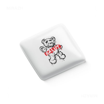SalutRebelBear Porcelain Magnet 03