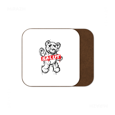SalutRebelBear Semi Glossy Coaster 01
