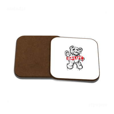SalutRebelBear Semi Glossy Coaster 05