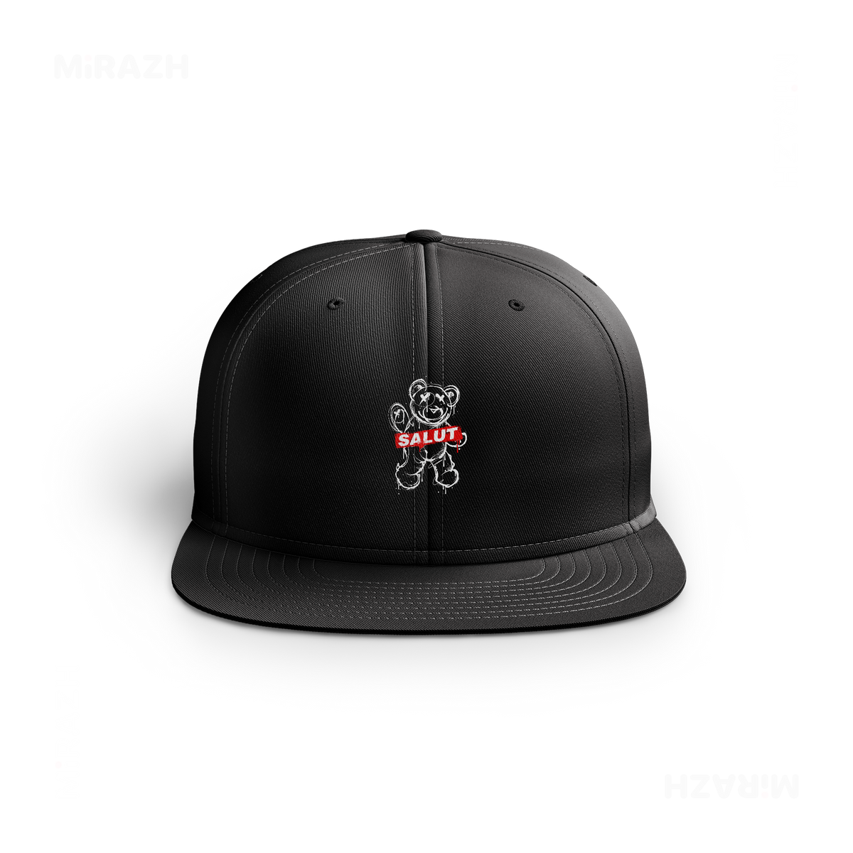 SalutRebelBear Snapback Caps 01 Black DTF