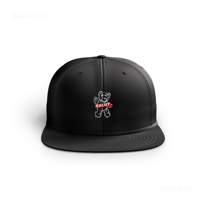 SalutRebelBear Snapback Caps 01 Black DTF