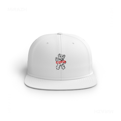 SalutRebelBear Snapback Caps 01 White DTF