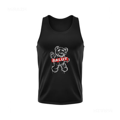 SalutRebelBear Tank Tops 01 Black