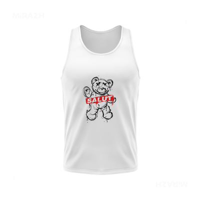 SalutRebelBear Tank Tops 01 White