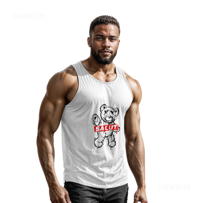 SalutRebelBear Tank Tops 02 White