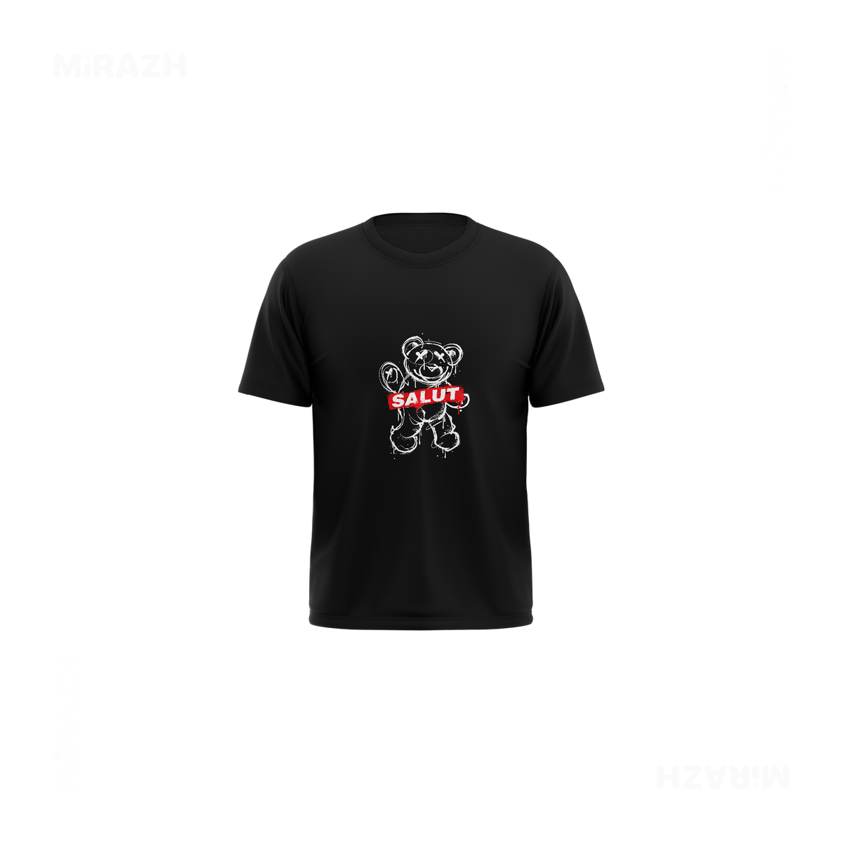 SalutRebelBear Toddler T Shirt 01 Black