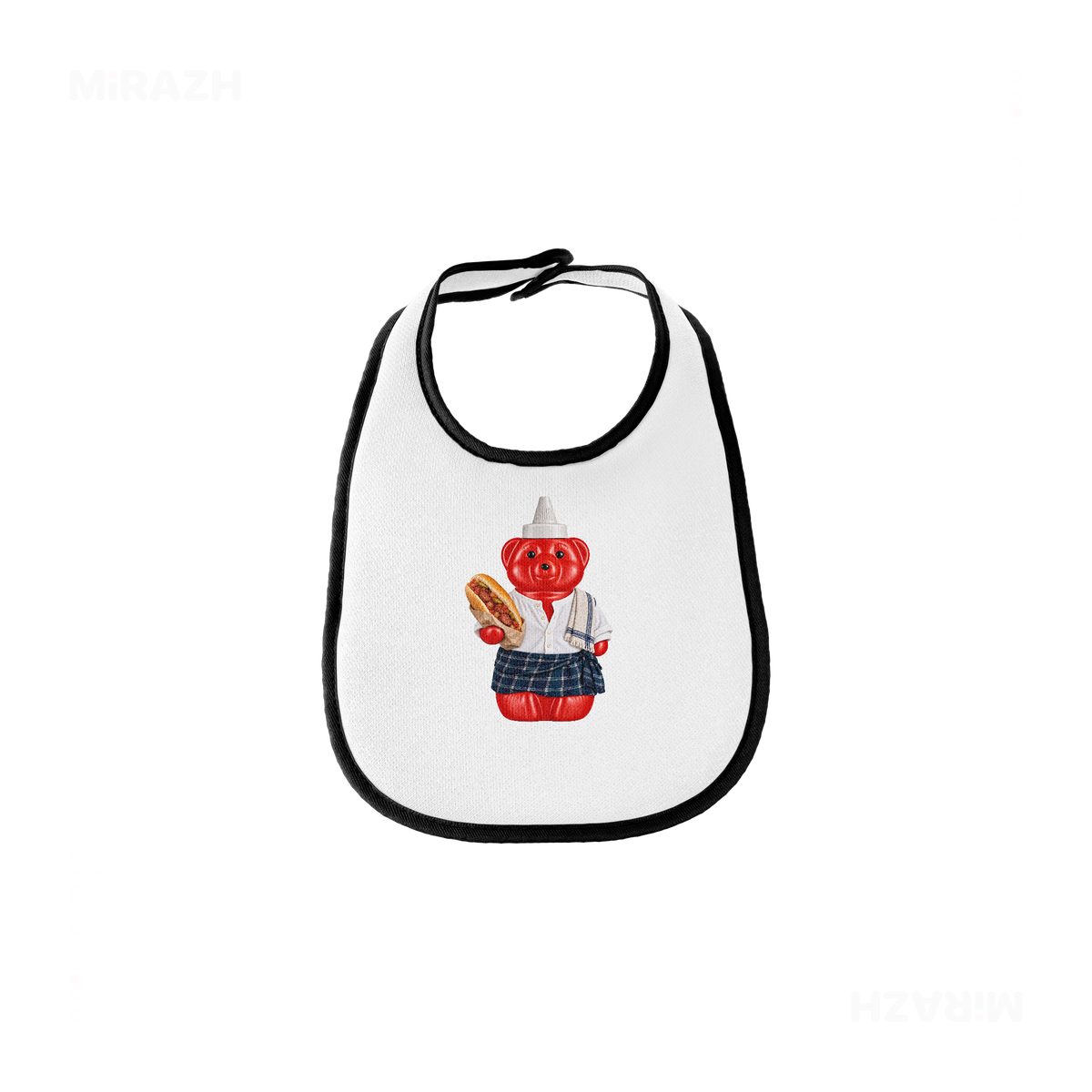 SosKhersiBandari Baby Bibs 01 White Black