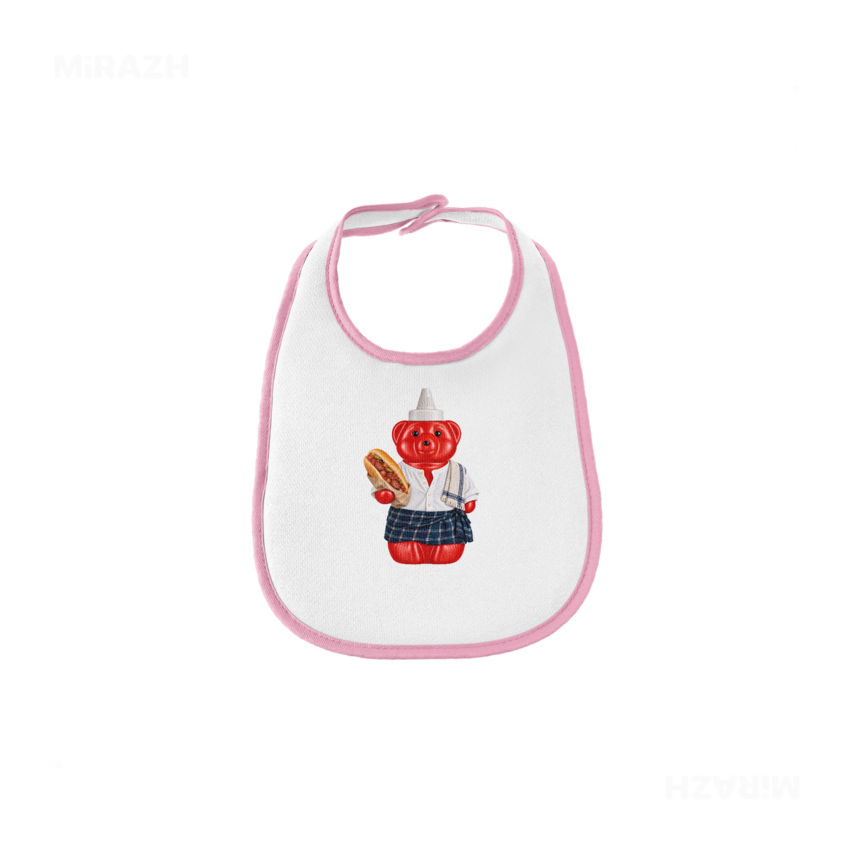 SosKhersiBandari Baby Bibs 01 White Pink