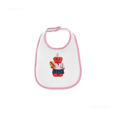 SosKhersiBandari Baby Bibs 01 White Pink
