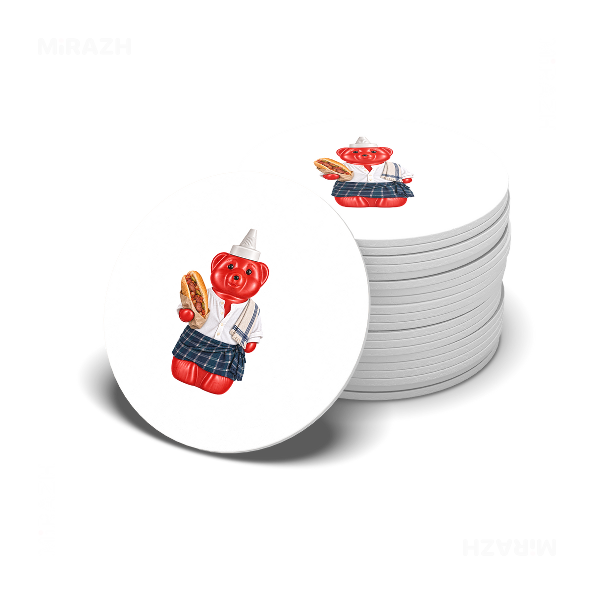 SosKhersiBandari Ceramic Coaster 06 Round